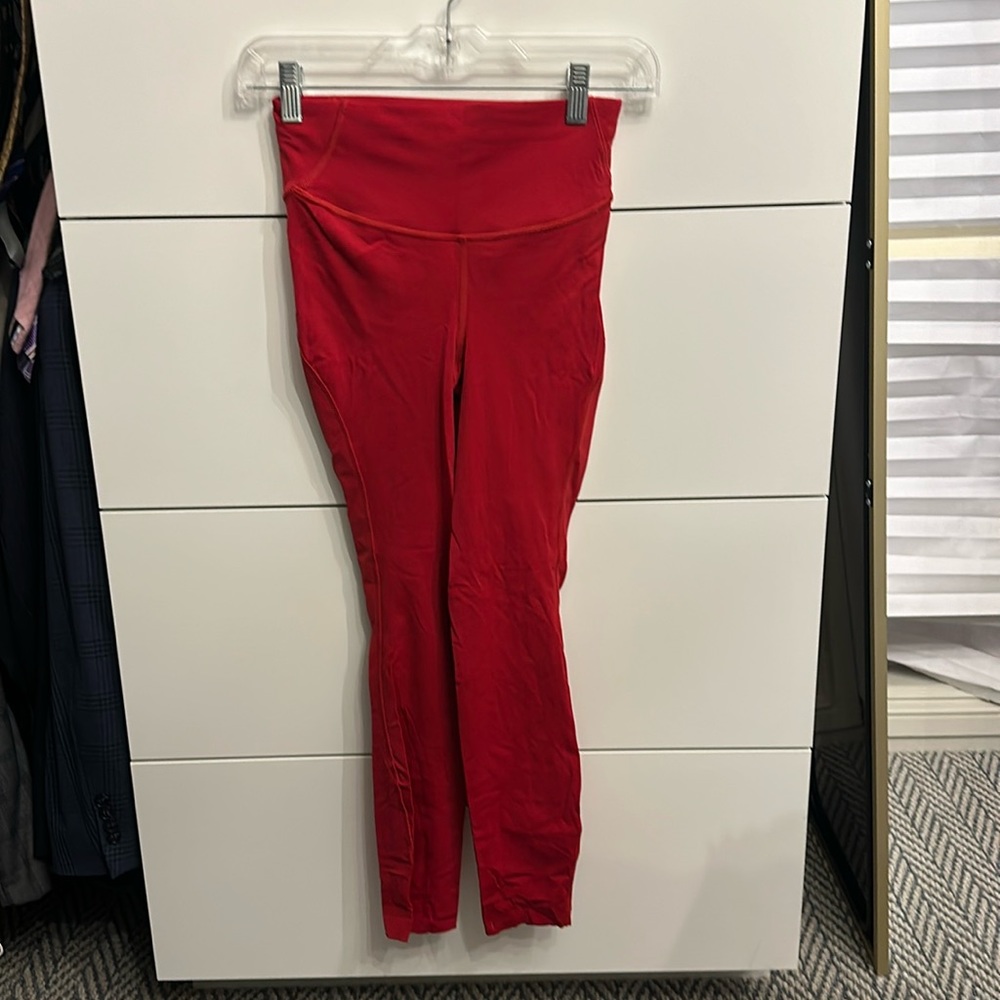 Lululemon Leggings! Hot Red color, gently worn!